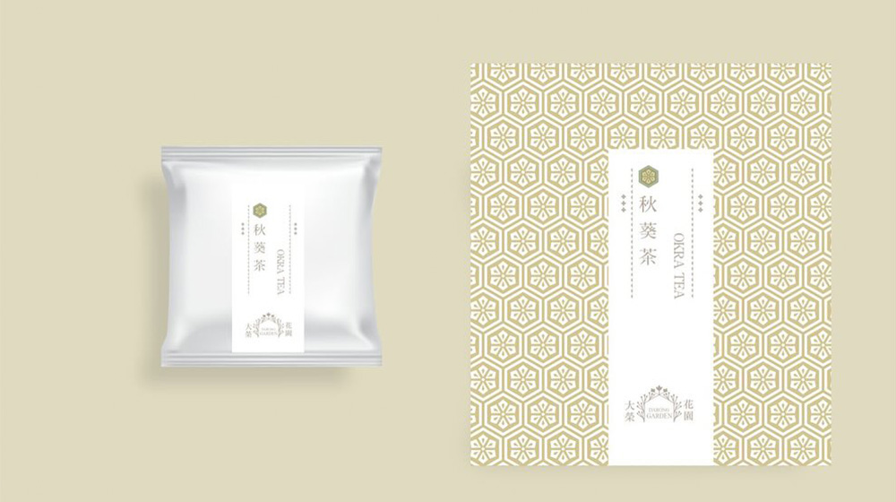 秋葵茶 茶包與標籤設計